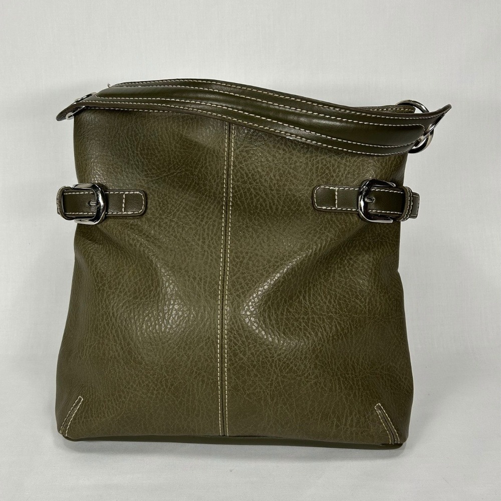 Vintage Tommy Hilfiger Olive Green Faux Leather Hobo Bag – Y2K Shoulder Purse
